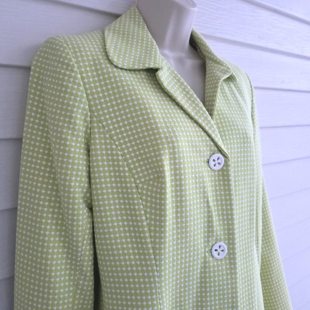 Y2K Yves Cossette Depeche Mode Green with white jacket NWT Size 8 - Picture 4 of 12